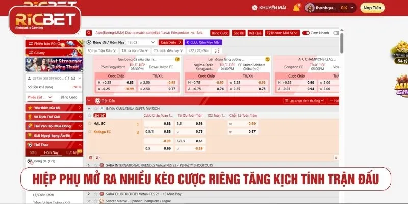 Hướng Dẫn Chơi Kèo Hiệp Phụ Bóng Đá Chuẩn Xác Tại RICBET Hiệp phụ mở ra nhiều kèo cược riêng tăng kịch tính trận đấu